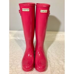 NEW Hunter HOT Pink Rain Boots